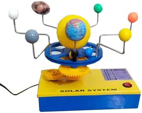 Solar System Model – Educational Round Base Working Model with Rotating Planets | Geography Learning Kit for School Projects