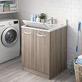 Design Elegante e Funzionale: Il lavatoio con mobile a 2 ante combina estetica raffinata e grande praticità, ideale per qualsiasi ambiente