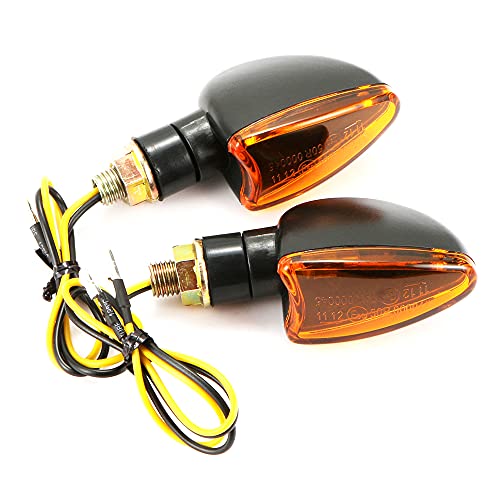 2 Peças Indicadores De Seta Para Motocicleta Universal Luz âmbar Pisca Iluminação Lanterna Traseira