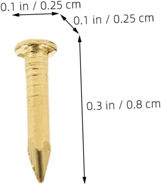 100pcs Head Copper Furniture Nails Copper Nails for DIY Projects Strong Metal Pegs for Carpentry and Home Decoration