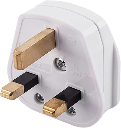 Englischer 13-A-Stecker mit Erdung, ideal für Haushaltsgeräte und elektrische Geräte in UK-Umgebungen.