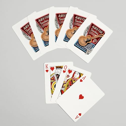 Baraja de naipes poker estilo vintage Austin Texas miniatura 7