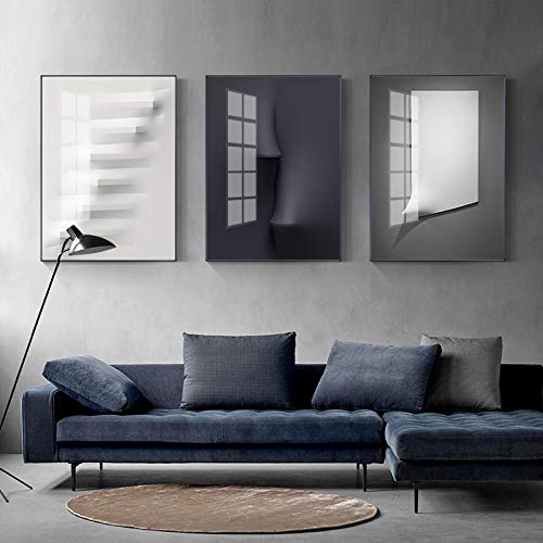 Affiche impression toile moderne triptyque abstrait grand format habillage mur