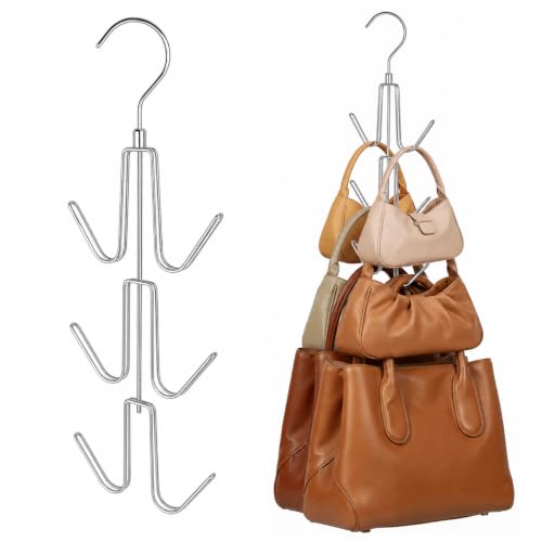 ZEDODIER 2 Pack Purse Organizer for Closet, Heavy-Duty Hanging Purse Hanger Closet Holds Up to 12...