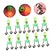 ibasenice 10pcs Led Fishing Rod Alarm Bells Easy Attach Double Bells for Night Fishing Indicators for All Rods