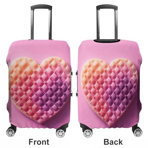 Colorful Waffles Luggage Cover, Washable Elastic Suitcase Cover Protector Fit 18-32 Inch Luggage3