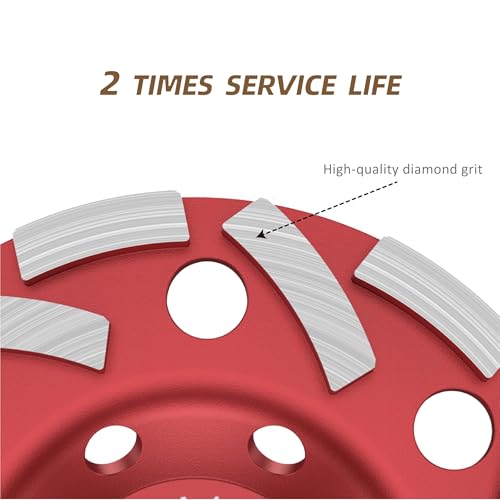 Muela de Copa de Diamante 125 x 22,23 mm, Muela a Taza Diamante Para amoladoras Angulares, Para Hormigón Granito Piedra Mampostería - imagen 3