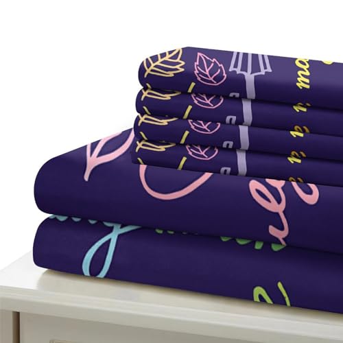 Housse de couette microfibre à fermeture éclair lit simple néon - 7
