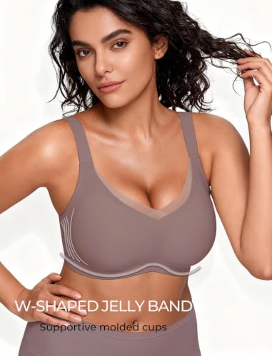 Image of Vinfact Womens V Lace Wireless Seamless Bras No Underwire Comfort Push Up Bra Supportive Full Coverage Bralettes T Shirt Bra