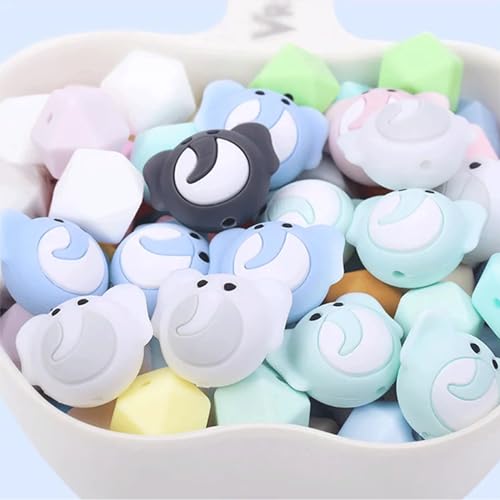 10PCS-Elephant-Silicone-Beads-Colorful-Silicone-Beads-Bulk-Spacer-Beads-Colorful-Focal-Beads-for-DIY-Craft-Garland-Keychain-Lanyard-Necklace-Bracelet-Jewelry-Making-Accessories-Handmade-Crafts