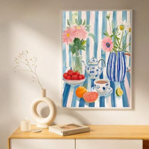 Impressions culinaires murales sans cadre pour moderniser votre coin repas