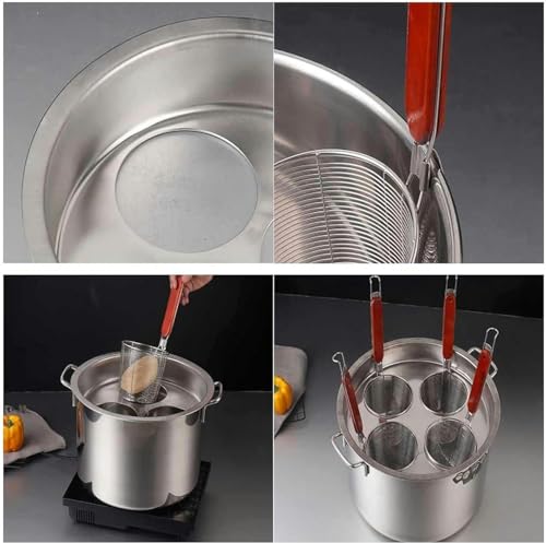 Generico Pentola Multifunzionale per zuppa con colino, Set di Inserti per cuocipasta, pentola per Pasta in Acciaio Inox con cestello per colino, utensile da Cucina Multiuso per tagliatelle, Gnocchi,