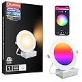 Lumary Smart Recessed Lighting 6 Inch, Color Changing LED Downlight 13W 1000LM, Wi-Fi Bluetooth Soffit Lights with J-Box, Compatible with Alexa/Google Assistant/BT Remote, ETL Listed, 1 Pack