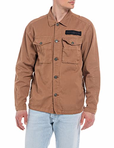 Replay M8138 Veste de chemise Homme surchemise coton casual