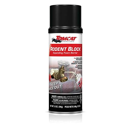 Tomcat Rodent Block Expanding Foam Barrier - Specifically Formulated to Block Mice, Long Lasting and Foam Spray Keeps Mice From Coming Inside the House, 12 oz.