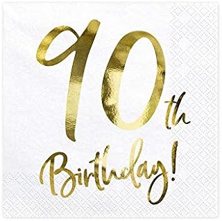 Luck and Luck partydeco.pl Napkins 90th Birthday/Birthday Napkins 90th Birthday