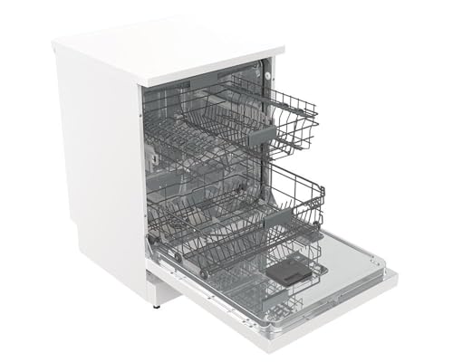 HS673C60WUK 16 Place Settings, Wifi enabled, Auto Dry, Invertor Technology, Quiet, Quick Wash, Eco Cycle, 3 Baskets, Full Size Freestanding White Dishwasher - C Energy (HxWxDcm) - 85x60x60 - Image 6