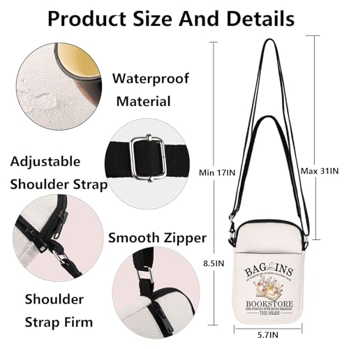 G2TUP Fantasy Book Bookstore Crossbody Bag Fantasy Movie Inspired Gifts Fantasy Book Movie Shoulder Bag Bookish Lover Gifts2