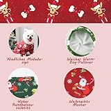 Fosoloni Weihnachtspullover für Hunde 2Stück - Hundepullover mit Katze, Warm für den Winter und Weihnachten