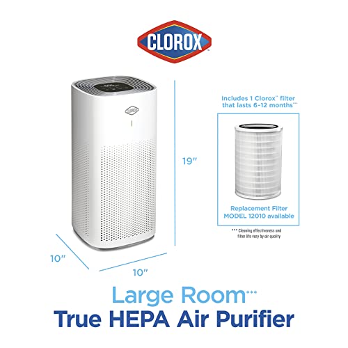 Clorox Large Room HEPA Air Purifiers for Home With True HEPA Filter | 1,500 Sq Ft | Reduces 99.9% of Mold, Viruses, Wildfire Smoke, Allergens, Pet Allergies, Dust | Auto Mode | Whisper Quiet - image 8
