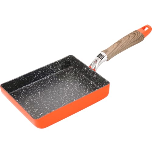 和平フレイズ 軽い 玉子焼 13×18cm がーべら IH対応 ガス オレンジ PFOAフリー ふっ素樹脂加工 リリフル RB-3228