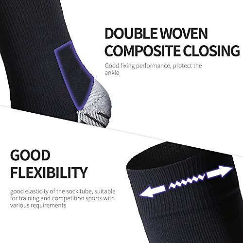 Black Soccer Socks Men Women Referee Compression Football Socks