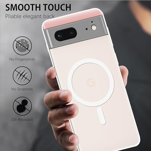Image of amazon basics Luxury Paper Thin Case Cover for Google Pixel 6A | Matte Finish | Compatible with magsafe | (White, Google Pixel 6A)