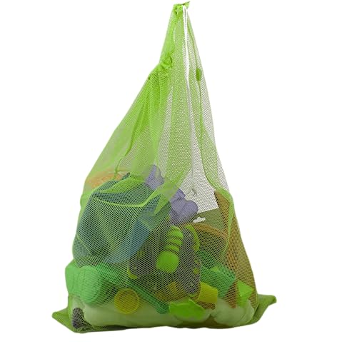 Dependable Industries 2-Pack Mesh Laundry Bags: Organize Clothes, Drawstring Closure; Random Color Assortment, Durable Polyester, 22" x 29", for Laundry, Sports Gear, Beach Items4