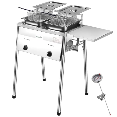 Stainless Steel Two-Tank Propane Deep Fryer