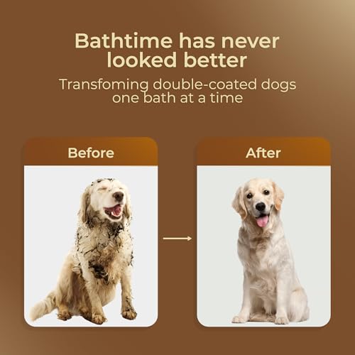 Image of Natural Anti-Shedding & Coat-Softening Pet Shampoo, Gentle Anti Shedding Shampoo for Dogs & Cats, Reduces Shedding, Softens Fur - 8.45 Fl Oz Dog Shampoo for Shedding - Deshedding Dog Shampoo