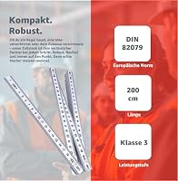 25 Stück Zollstock 2 Meter - Meterstab extra bruchsicher & Messgenau & leicht zu lesen - weiß – Ansicht 3