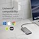 Kensington UH1400P USB-C 8-in-1 treiberloser Hub, mobiler Universal-Adapter, 8 Ports, bis zu 85W Ladeleistung, Ultra HD (Single 4K @ 60Hz) Hohe Bildauflösung, Plug & Play, mit Kabel, K33820WW