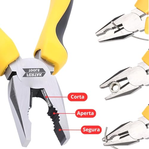 Alicate Universal Profissional 8 Polegadas Eletricista Multitarefa Obra