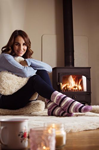 Isı Tutucular - Kadın Termal Terlik Çorap 4-8 UK, 37-42 eur (Şeker Pembesi) - Görsel 5