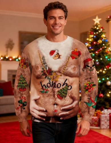 Goodstoworld Mens/Womens Ugliest Christmas Sweatshirt 3D Unique Hilarious Graphic Pullover Shirt S-4Xl | Long Sleeve Crewneck Casual Top For Holiday Parties, Photos And Ugly Sweater Contests 3 Goodstoworld Mens/Womens Ugliest Christmas Sweatshirt 3D Unique Hilarious Graphic Pullover Shirt S-4Xl | Long Sleeve Crewneck Casual Top For Holiday Parties, Photos And Ugly Sweater Contests - Image 4