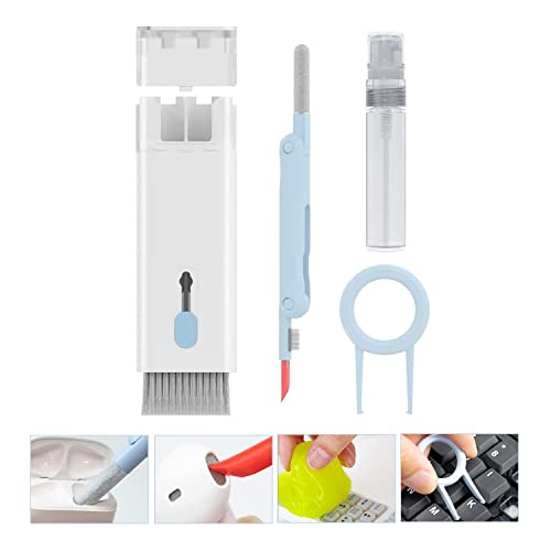 7 in 1 Tastatur Reinigung Bürste Kit, Ohrhörer Reinigung Stift Ohrhörer Reiniger Computer Reinigung Tool Set für Handys Computer Kopfhörer Kamera Cover