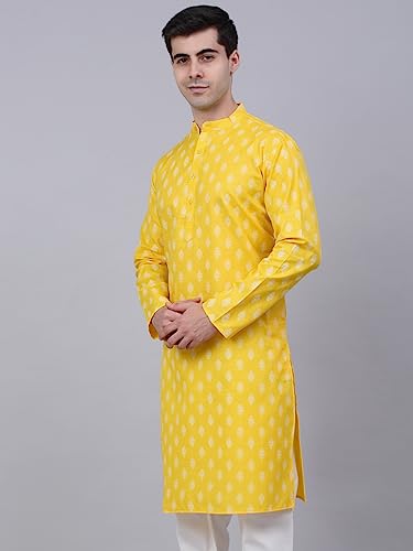 Image of Jompers Men's Cotton Regular Fit Casual Kurta