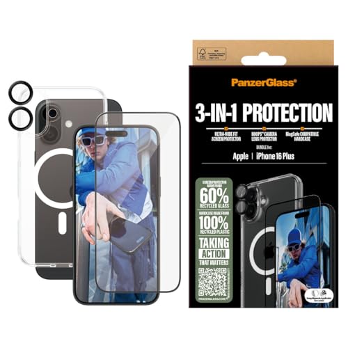 PanzerGlass PG 3-in-1 Bundle iPhone 16 6 7Inch