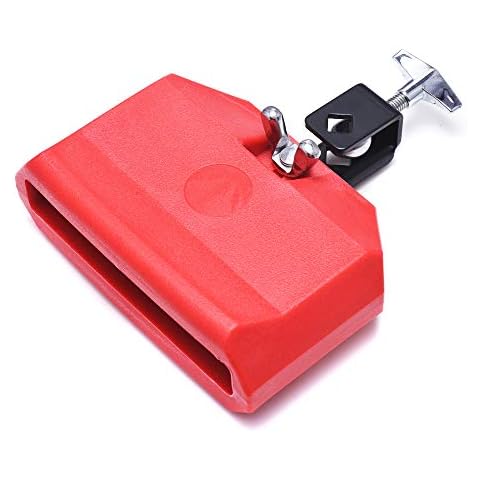 Jam Block, Plastic Musical Percussion Block, Latin Drum Instrument, Red Cover