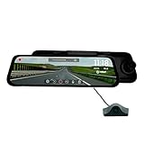 Mirror Dash Cam, weJupit 9.35 Inch Car Backup Camera Dual Front and Rear Waterproof Touch Screen Stream Media Rearview Camera Night Vision LDWS Parking Monitor (1080P+720P, 650Pro)