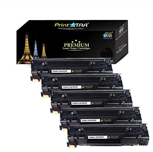 Print Star Canon 3010 Compatible Black Laser Toner Cartridge for Canon MF3010 Monochrome Multi-Function Laser Printer | Smooth Printing | Sharp Text Output (Pack of 5)