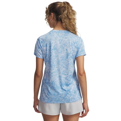 Under Armour Women's Velocity Print Short Sleeve V Neck T Shirt2