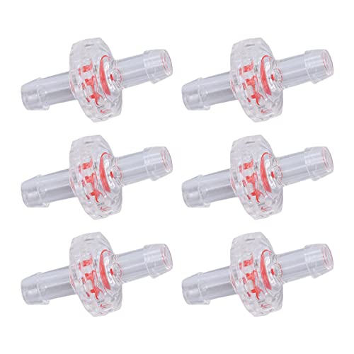 Rückschlagventil 10 Stück 5mm für Tauchpumpen und Ozonanlagen - Wasserabsperrventil 1-Wege aus transparentem PP-Material mit Rückflussverhinderung