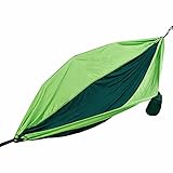 Black Mountain Products Parachute Camping Hammock with Nautical Grade Tree Ropes - Green/Small