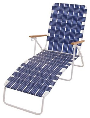 BY405-0138 Hi Back Folding Web Chaise Lounge