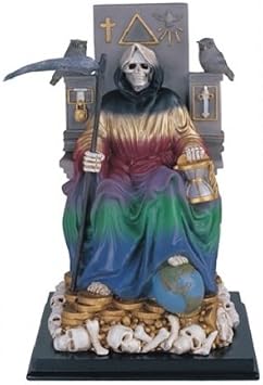 10.75 Inch 7 Color Holy Death Statue La Santisima Santa Muerte Grim Reaper