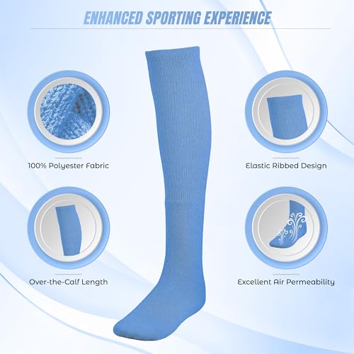 Vizari League Sports Socks for Boys and Girls | Polyester and Stretchable Adult League Socks | Soccer Socks with 360° Arch and Ankle Support | Football socks (Pack of 4)2
