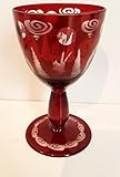 Sammlerstück Egermann Weinglas antik Sherry Glas Böhmisches Glas rubin rot Antik Glas Sammler Glas gebraucht Zustand wie neu Höhe ca. 11 cm
