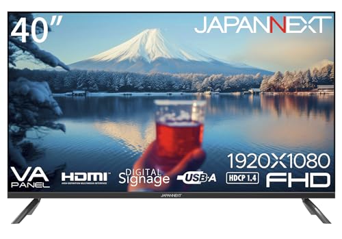 JAPANNEXT 40インチ モニター フルHD 1920x1080解像度 VA ディスプレイ (HDMI/スピーカー内蔵/VESA対応) JN-V40TFHD-U