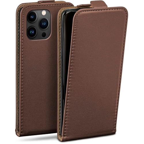 Étui en cuir synthétique iPhone 15 Pro Max moex marron foncé chic et durable